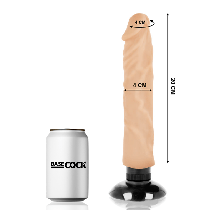 Realistischer Vibrator mit Fernbedienung 2-in-1 Natur 20 x 4 cm – Ansicht 2