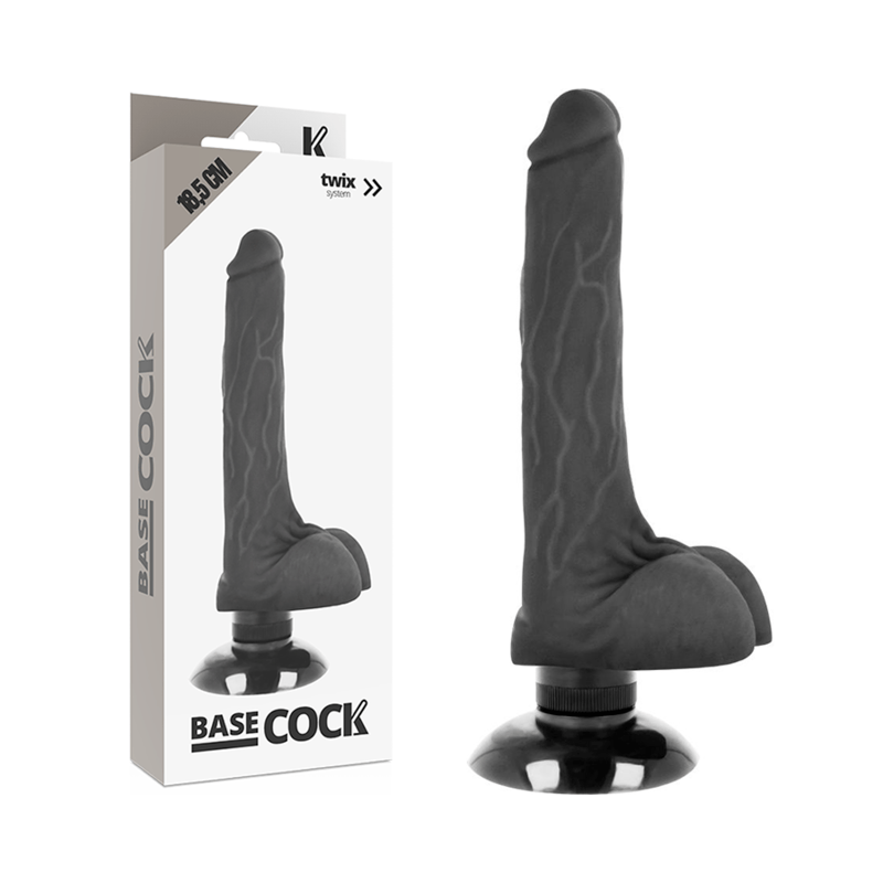Realistischer Vibrator mit Fernbedienung 2-in-1 Schwarz 18,5 x 4 cm