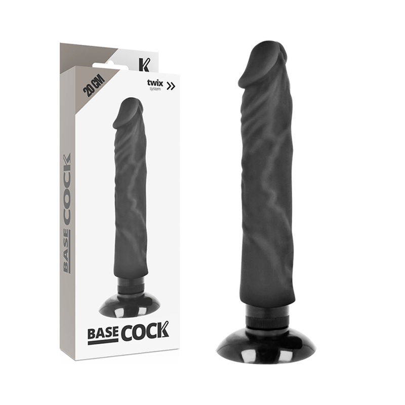 Realistischer Vibrator mit Fernbedienung 2-in-1 Schwarz 20 x 4 cm