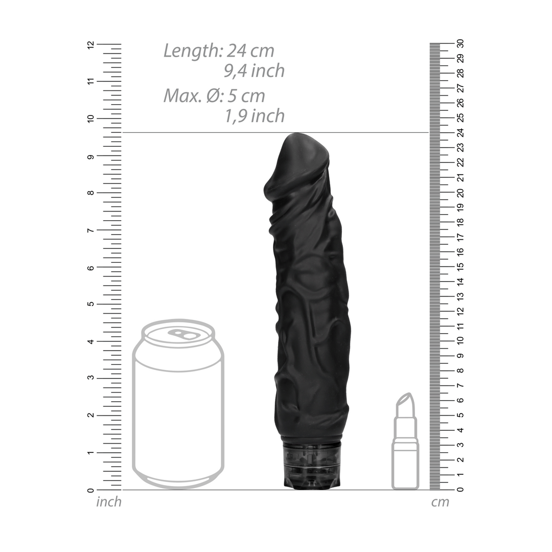 Realistischer Vibrator Multispeed Schwarz 20,5 x Ø 5 cm – Ansicht 7