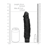 Realistischer Vibrator Multispeed Schwarz 20,5 x Ø 5 cm – Ansicht 7