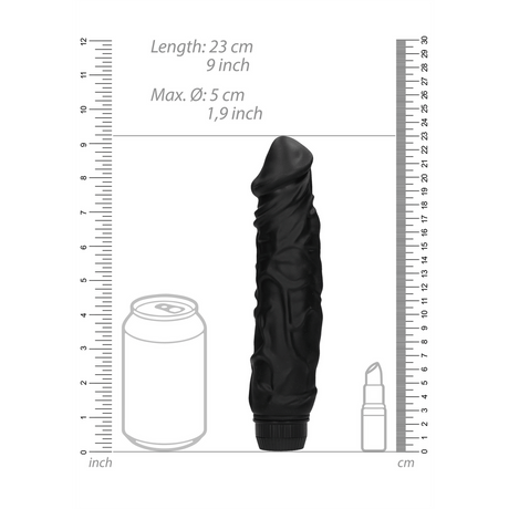 Realistischer Vibrator Multispeed Schwarz 20 x Ø 5 cm – Ansicht 7