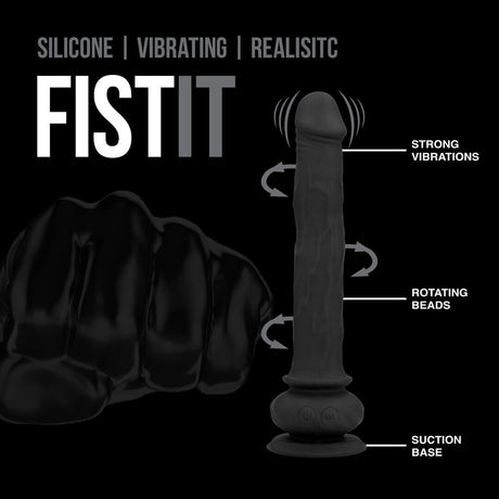 Realistischer Vibrator Wave Rider Schwarz