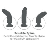 Realistischer Vibro-Dildo mit Hoden Braun 25,5 cm – Ansicht 5