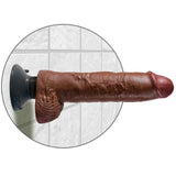 Realistischer Vibro-Dildo mit Hoden Braun 25,5 cm