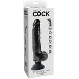 Realistischer Vibro-Dildo mit Hoden Schwarz 23 cm – Ansicht 2