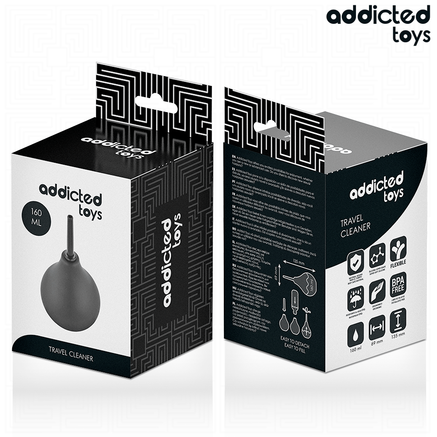 Reise-Analdusche Größe M Schwarz 160 ml