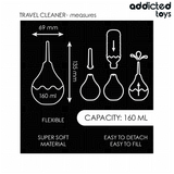 Reise-Analdusche Größe M Schwarz 160 ml