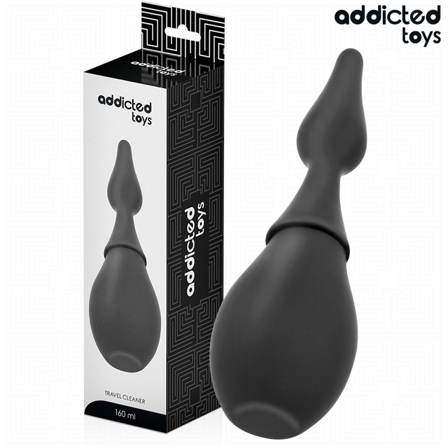 Reise-Analdusche mit langem Aufsatz Modell 1 Schwarz