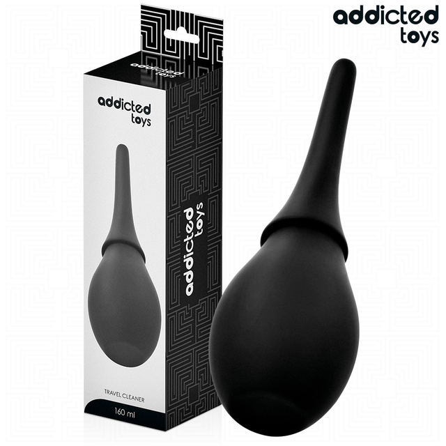 Reise-Analdusche mit langem Aufsatz Modell 3 Schwarz