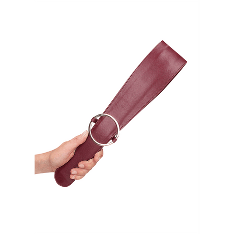 Riemenpaddle Ouch aus PU-Leder in Bordeaux und Petrol 54 cm – Ansicht 4
