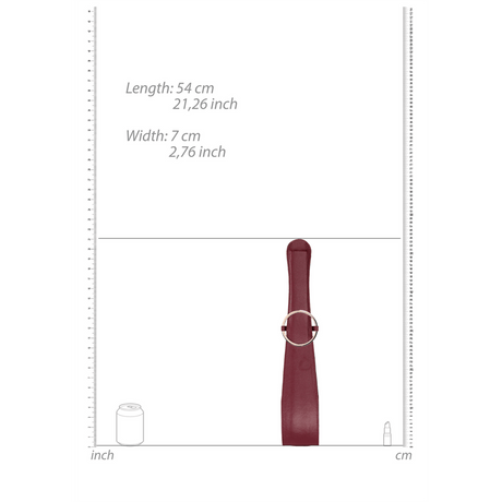Riemenpaddle Ouch aus PU-Leder in Bordeaux und Petrol 54 cm – Ansicht 6