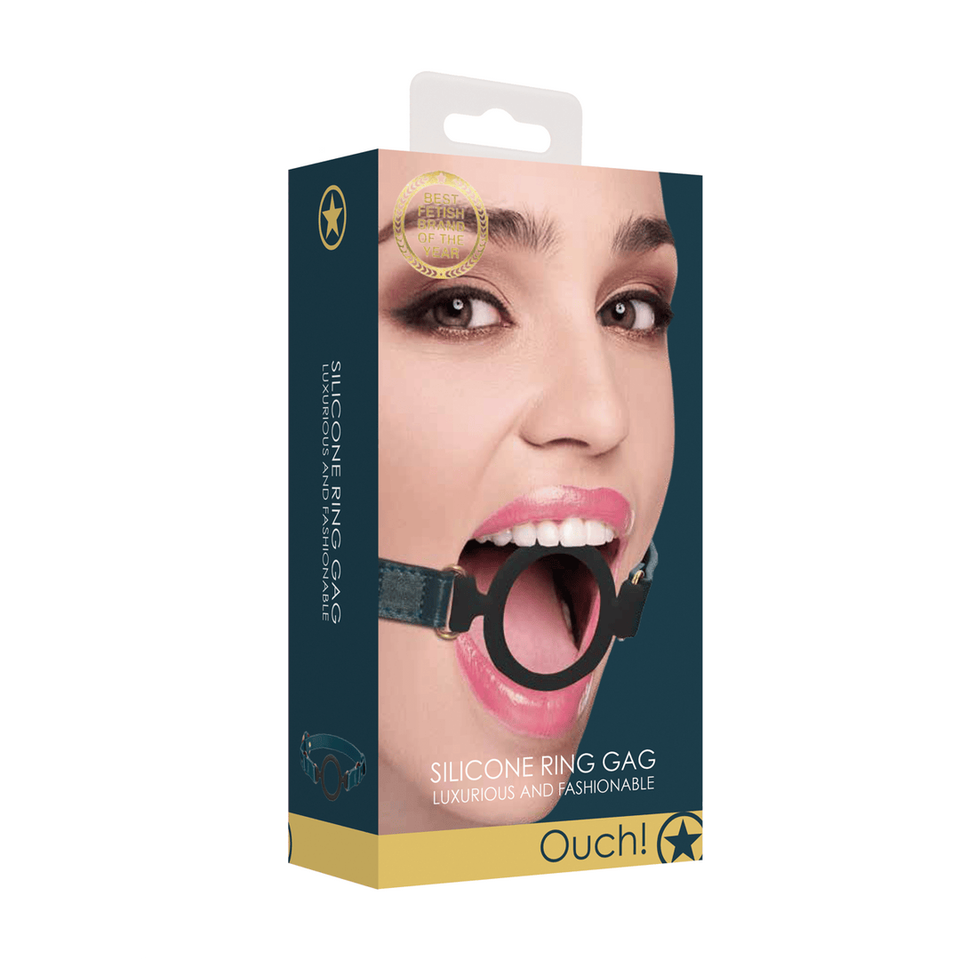 Knebel Ouch mit Silikonring in Bordeaux und Petrol 77 cm – Ansicht 8