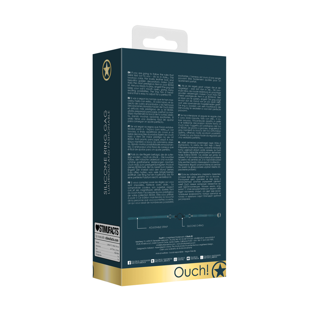 Knebel Ouch mit Silikonring in Bordeaux und Petrol 77 cm – Ansicht 9