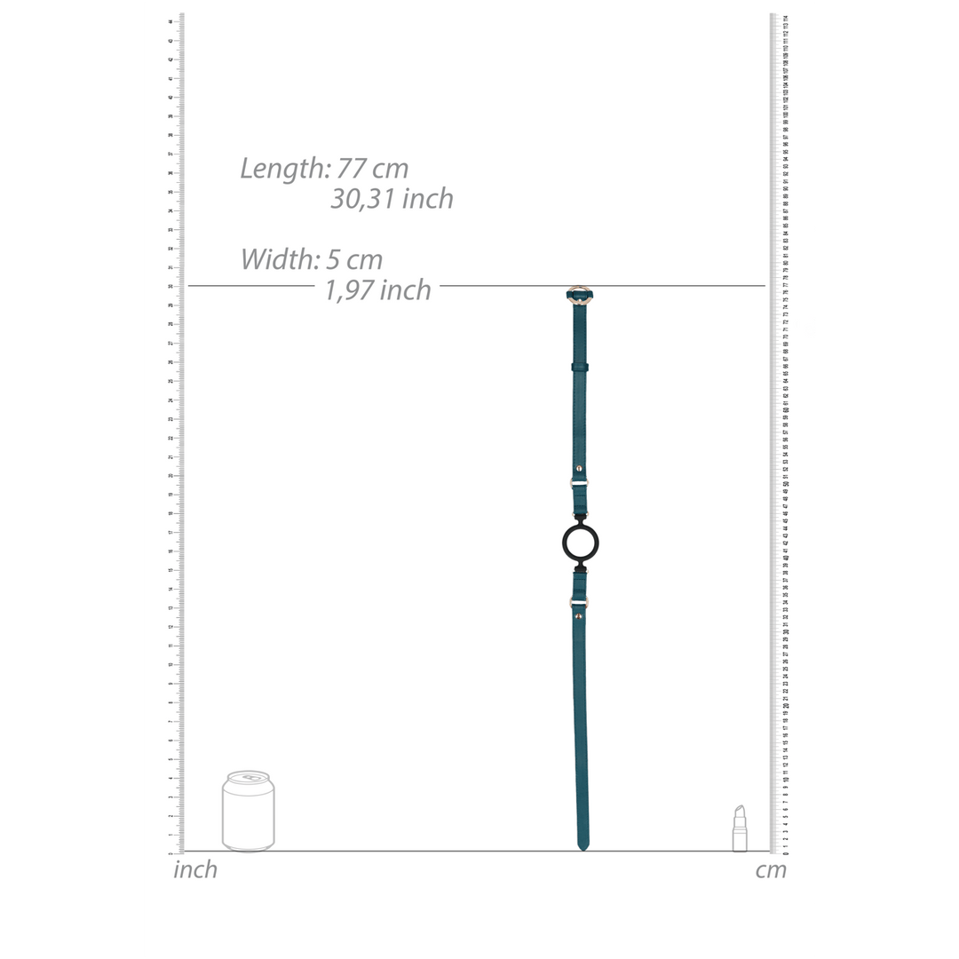 Knebel Ouch mit Silikonring in Bordeaux und Petrol 77 cm – Ansicht 12