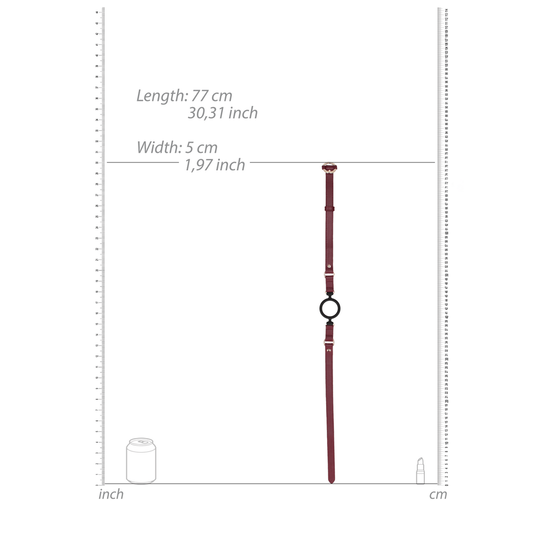 Knebel Ouch mit Silikonring in Bordeaux und Petrol 77 cm – Ansicht 6