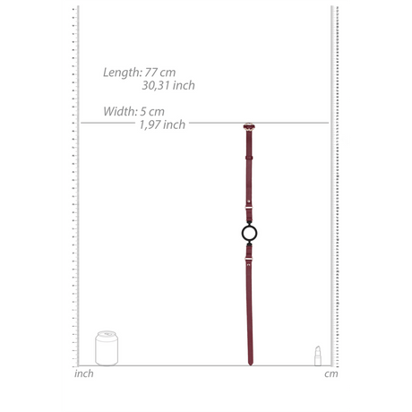 Knebel Ouch mit Silikonring in Bordeaux und Petrol 77 cm – Ansicht 6