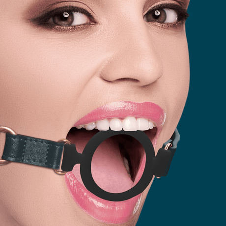 Knebel Ouch mit Silikonring in Bordeaux und Petrol 77 cm – Ansicht 7