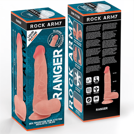 Realistischer Dildo Flüssige Silikon Ranger -x 22 x 3,6 cm.7