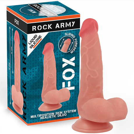 Realistischer Dildo Flüssigsilikonfuchs -x 19 x 3,2 cm
