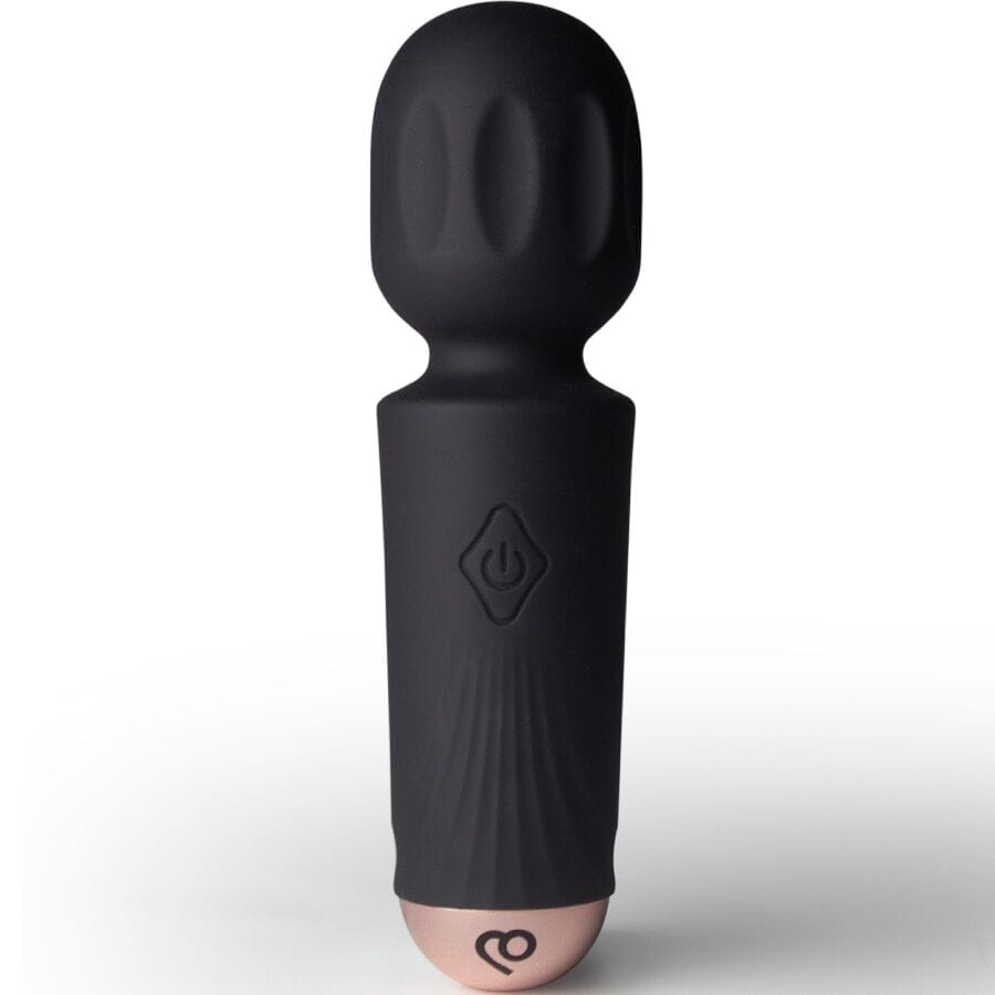 Vibrator Mini-Akku-Zauberstab mit 16 Funktionen Schwarze Tulpe 11,5 x 3 cm
