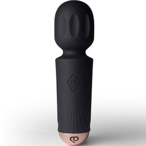Vibrator Mini-Akku-Zauberstab mit 16 Funktionen Schwarze Tulpe 11,5 x 3 cm