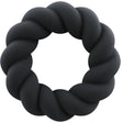 Penisring Twist Schwarzer Silikon-Masturbatorring Ø 5,9 cm