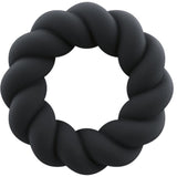 Penisring Twist Schwarzer Silikon-Masturbatorring Ø 5,9 cm