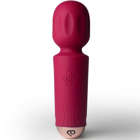 Rocks-Off – Wiederaufladbarer Mini-Zauberstab mit 16 Funktionen, Azaleenrot