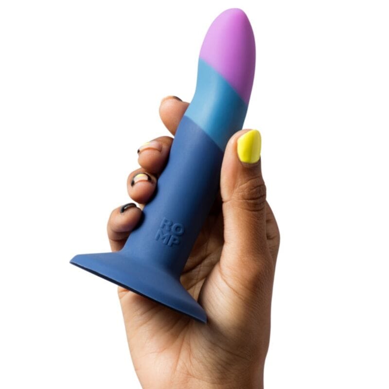 Romp - Piccolo Silikondildo mit Dreifarbigem Saugauffang 14 cm