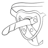 Romp - Piccolo Silikondildo mit Dreifarbigem Saugauffang 14 cm