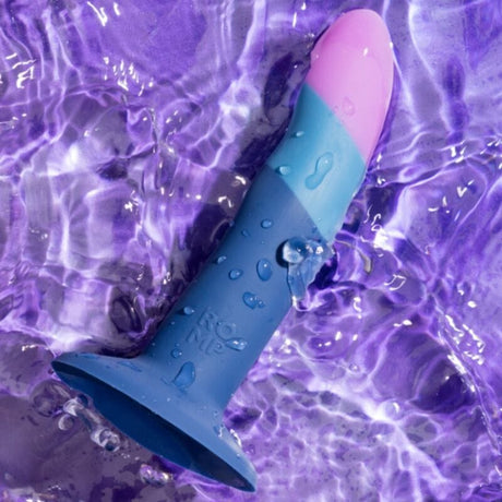 Romp - Piccolo Silikondildo mit Dreifarbigem Saugauffang 14 cm
