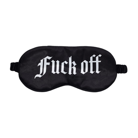 Satinmaske Fuck Off Schwarz 20,5 cm