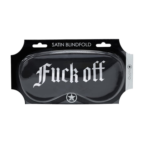 Satinmaske Fuck Off Schwarz 20,5 cm – Ansicht 2