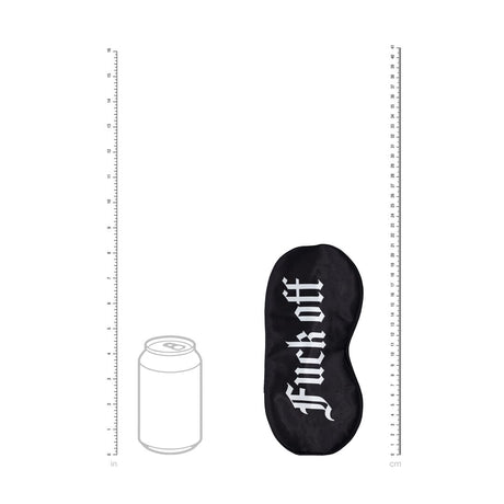 Satinmaske Fuck Off Schwarz 20,5 cm – Ansicht 5