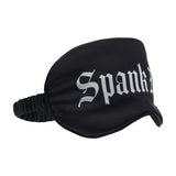 Augenbinde Ouch aus Satin mit Spank Me-Aufdruck Schwarz 20,5 cm – Ansicht 3