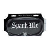 Augenbinde Ouch aus Satin mit Spank Me-Aufdruck Schwarz 20,5 cm – Ansicht 2