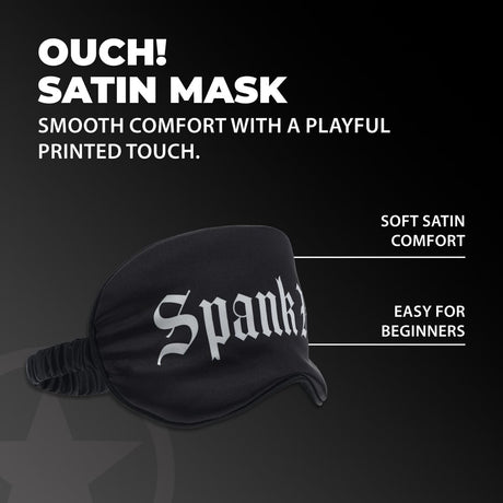 Satinmaske Spank Me Schwarz 20,5 cm – Ansicht 4