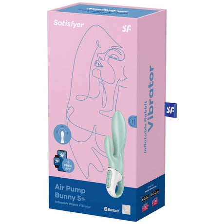 Vibrator Air Pump Bunny 5+ Aufblasbare Kaninchenvibrator-App Grün.3