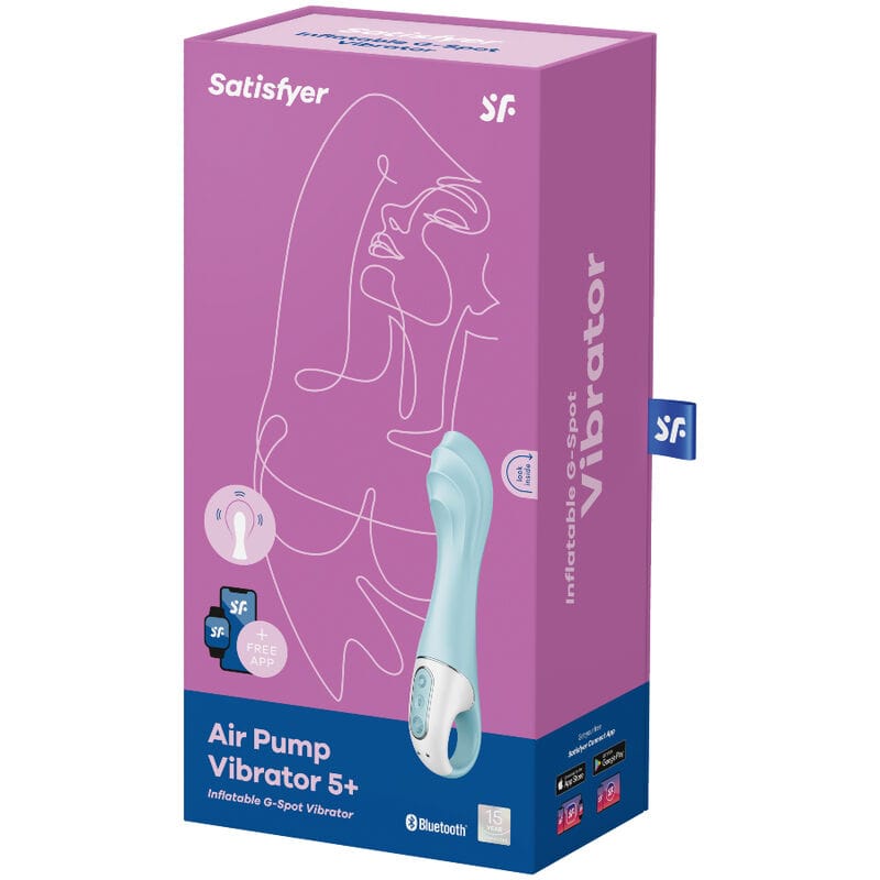 Satisfyer - Air Pump Vibrator 5+ Aufblasbare g-Spot-Vibrator-App Blau