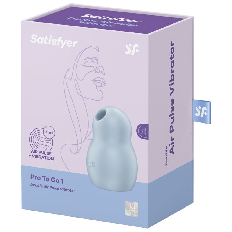 Satisfyer - Pro to Go 1 Doppelter Luftpulsstimulator & Vibrator Blau