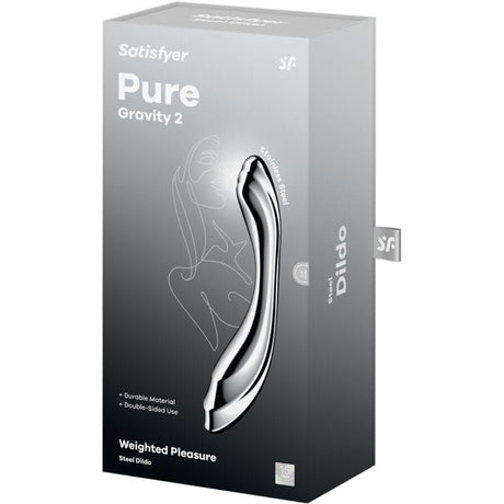 Satisfyer - Pure Gravity 2 Doppelendeller Dildo aus Edelstahl