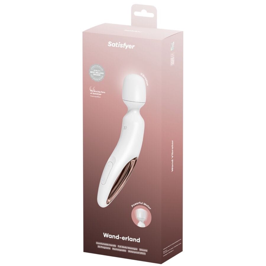 Vibrator Wand Erland Vibrierendes Weiss Weiß.4