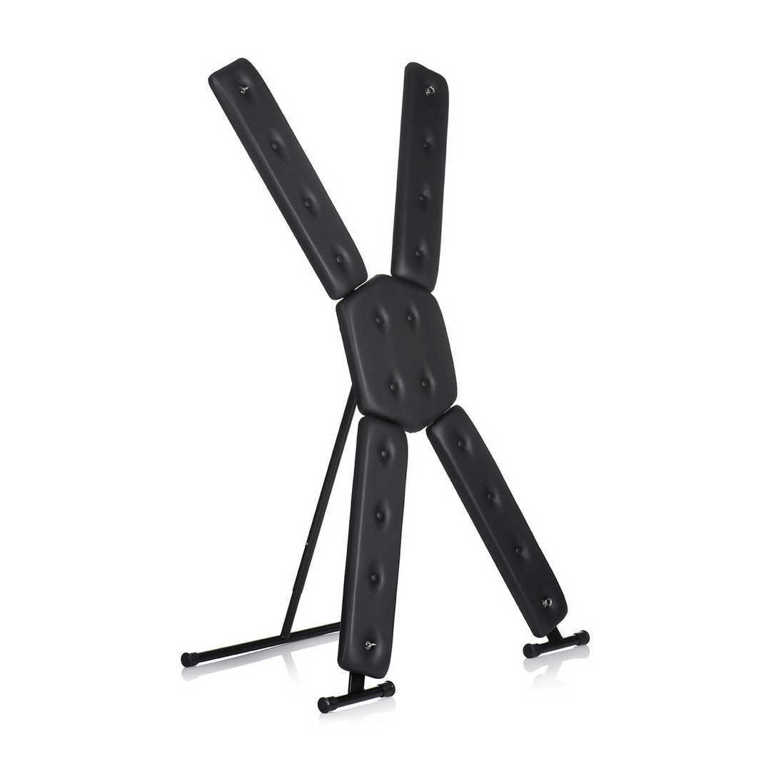 Sexmöbel Master Series Andreaskreuz Deluxe freistehend mit verstellbarem Winkel Schwarz 183,4 cm