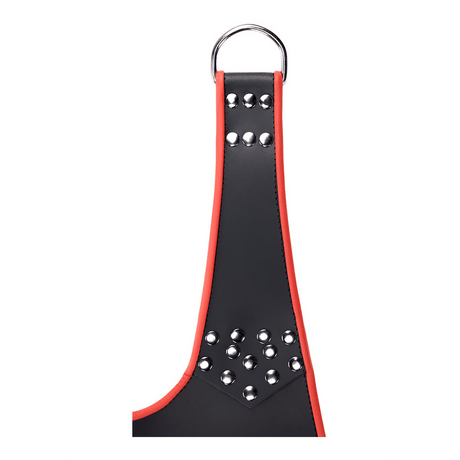 Sexschaukel Leder mit roter Paspel und 5 Punkten Schwarz 113 cm – Ansicht 4