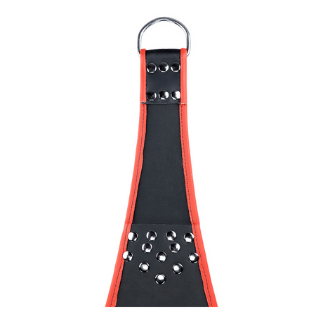 Sexschaukel Leder mit roter Paspel und 5 Punkten Schwarz 113 cm – Ansicht 3
