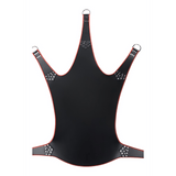 Sexschaukel Leder mit roter Paspel und 5 Punkten Schwarz 113 cm – Ansicht 2