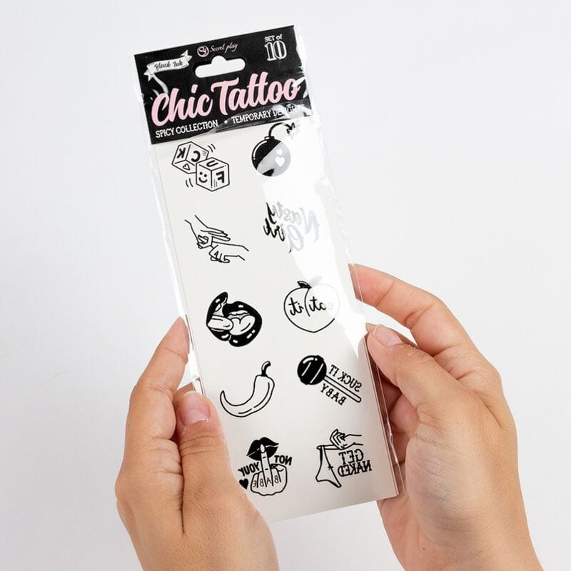 Sextoy Secret Play Set mit 10 Temporren Tattoos aus der Spicy Collection