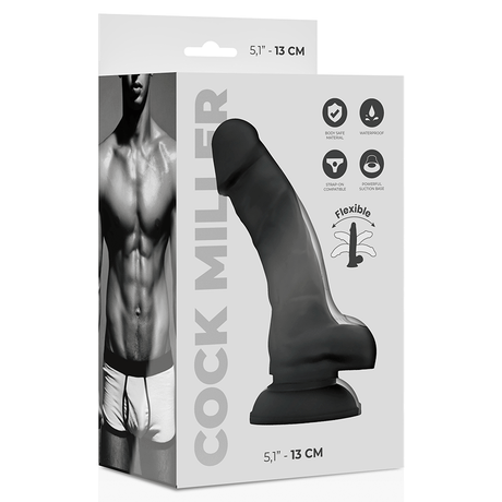 Sextoy Silikon Dichte Cocksil Artikulierbar Schwarz