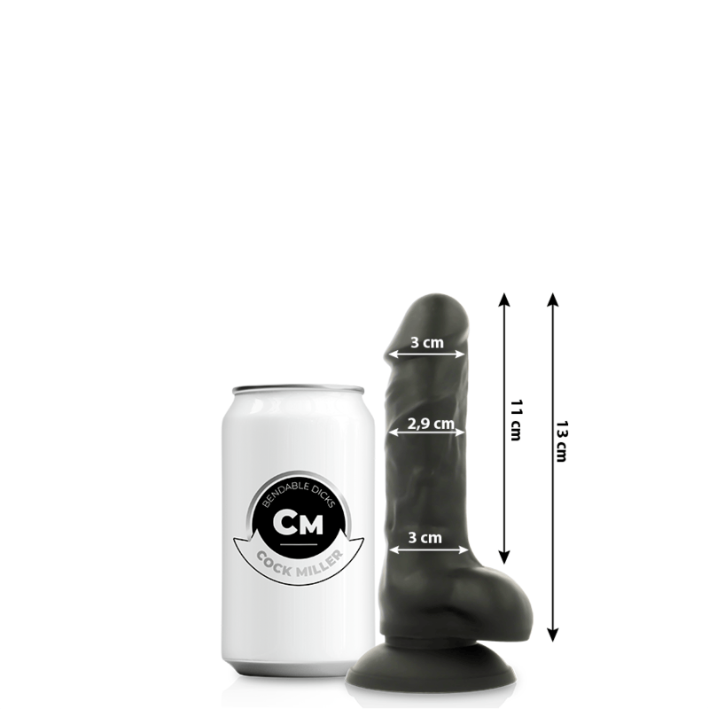 Sextoy Silikon Dichte Cocksil Artikulierbar Schwarz